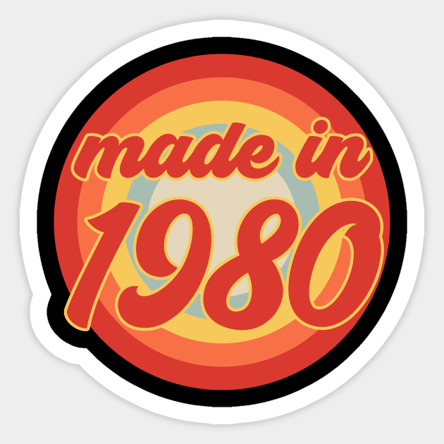 made in born in 1980 birthday Sticker by PA
